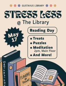 Street Less at the Library poster for finals 2024