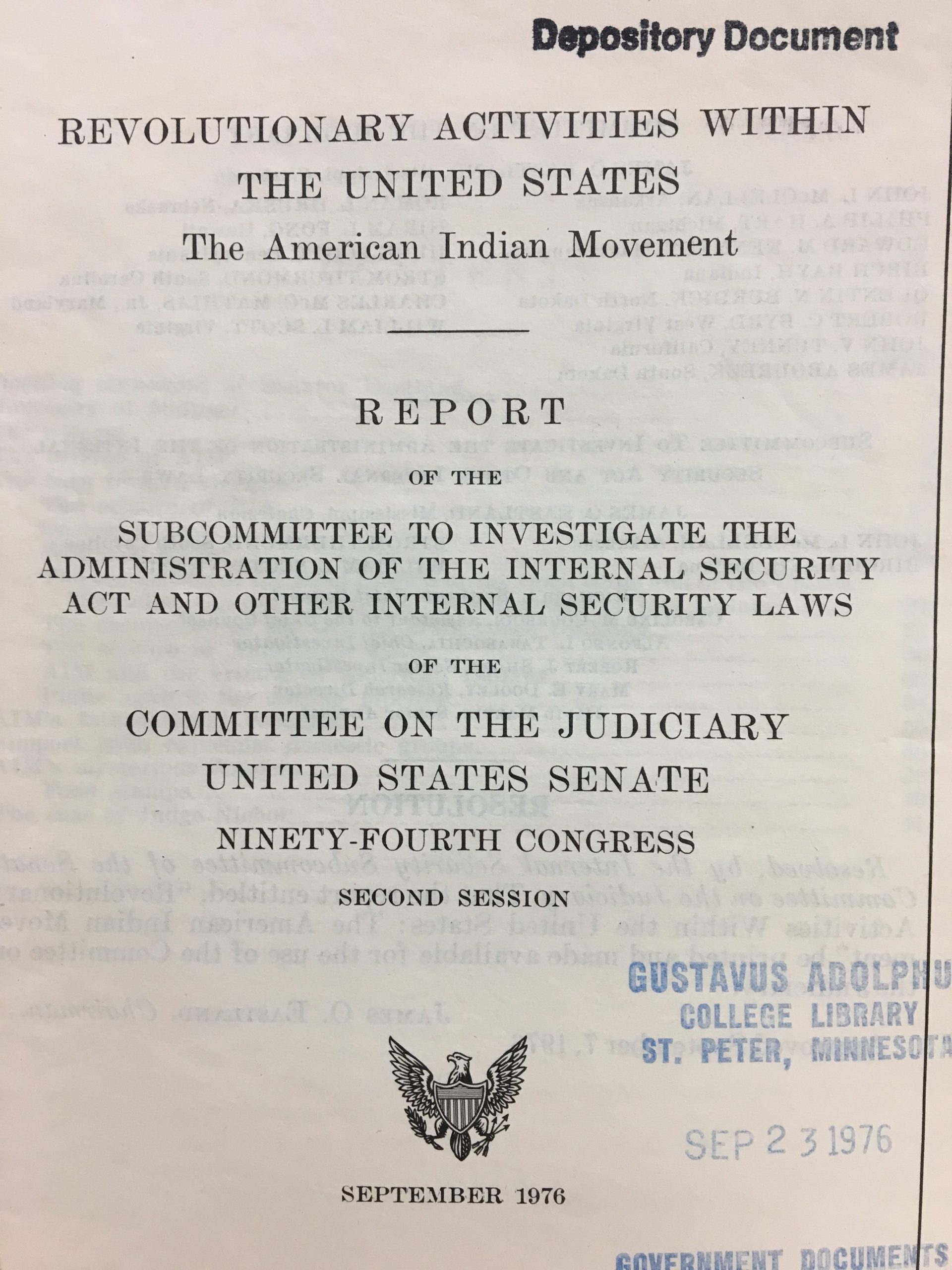 American Indian Movement and Native American Radicalism - Library